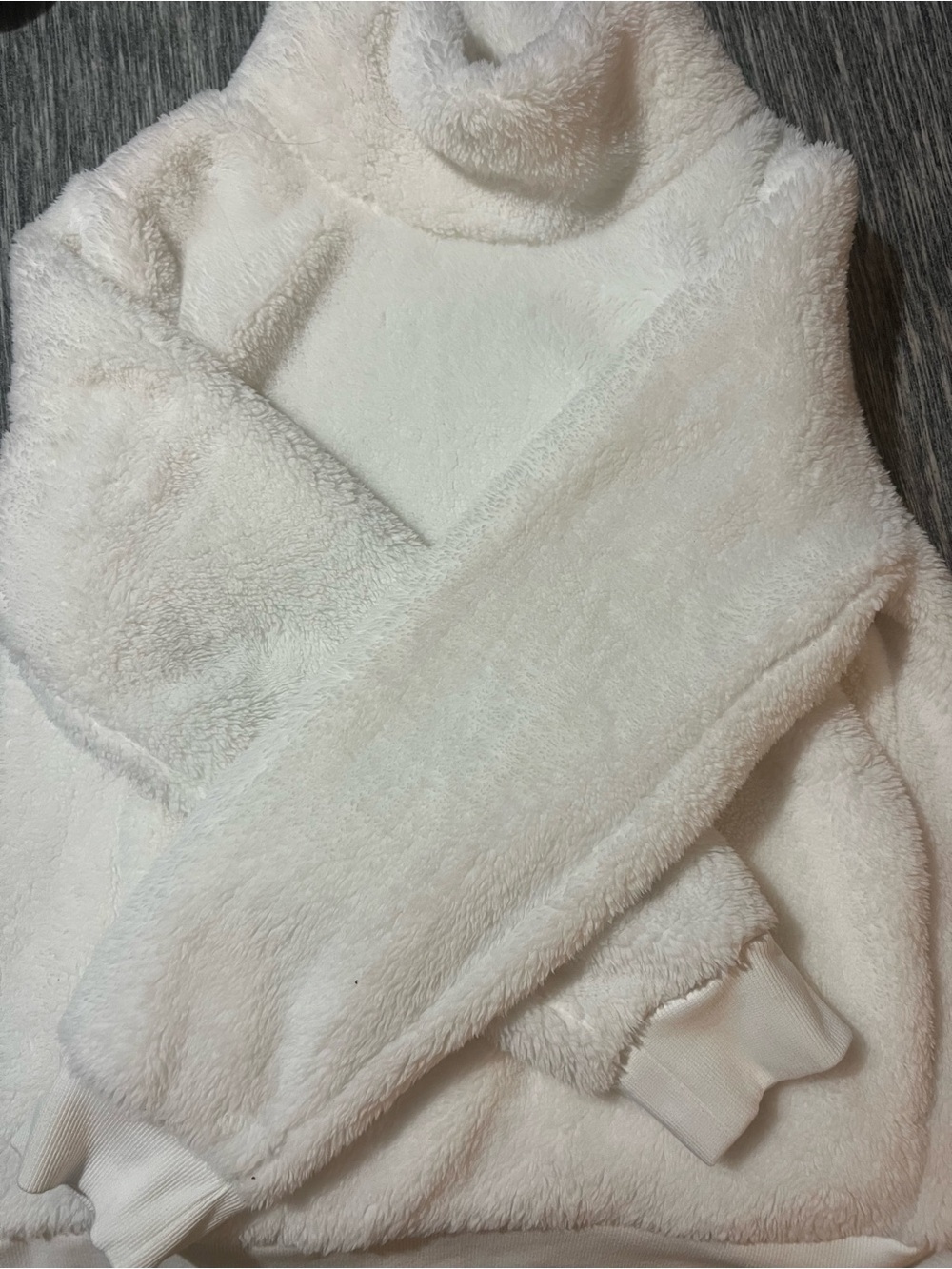 Cozy Women's Cream Sherpa Pullover Jacket